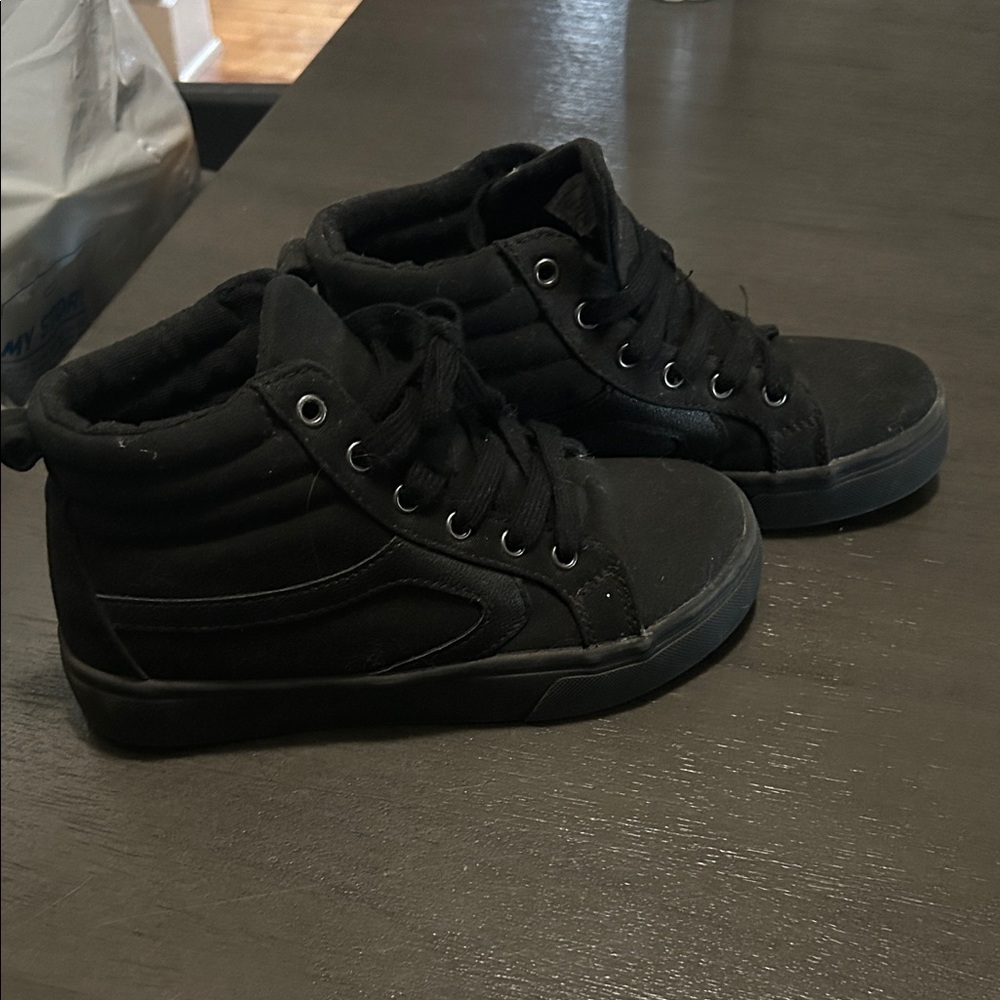 Black High-Top Boys Sneakers
